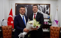 Ekrem İmamoğlu, Çatalca Belediye Başkanı Erhan Güzel’e tebrik ziyaretinde bulundu