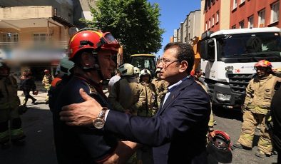 Ekrem İmamoğlu, Küçükçekmece’de çöken binanın enkazında incelemelerde bulunduktan sonra, gazetecilere konuyla ilgili açıklama yaptı